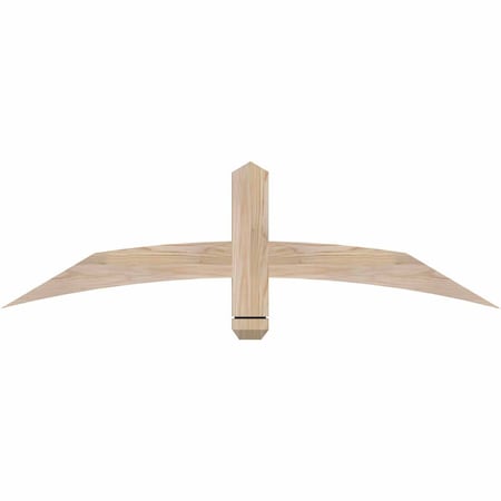 Ekena Millwork Bellingham Smooth Timber Gable Bracket, Douglas Fir, 48"W x 14"H x 1 1/2"D x 3 1/2"F, 7/12 Pitch GBW048X14X0204BEL00SDF